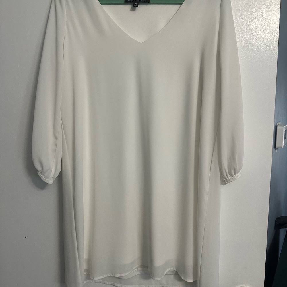 Lulu's Cream V-Neck Tunic Top